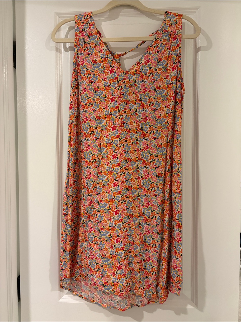 GAP Floral Mini Dress in Pink, Orange, Blue